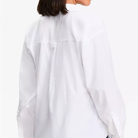 LOFT White Button Down Shirt for Women - Picture 4 of 5